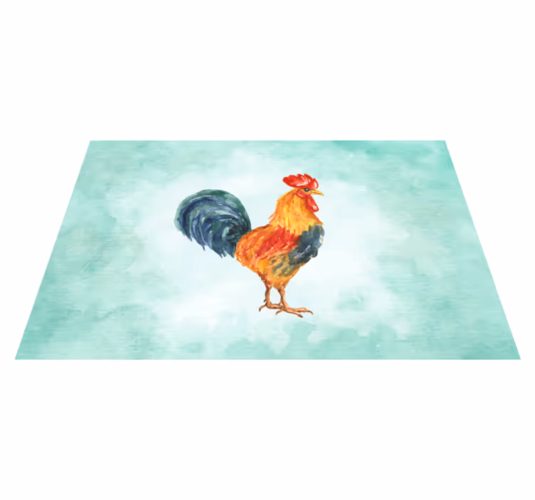 Original placemats colorful rooster artwork - TenStickers