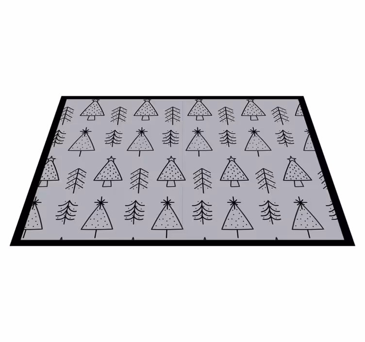 Christmas placemats with festive christmas trees - TenStickers
