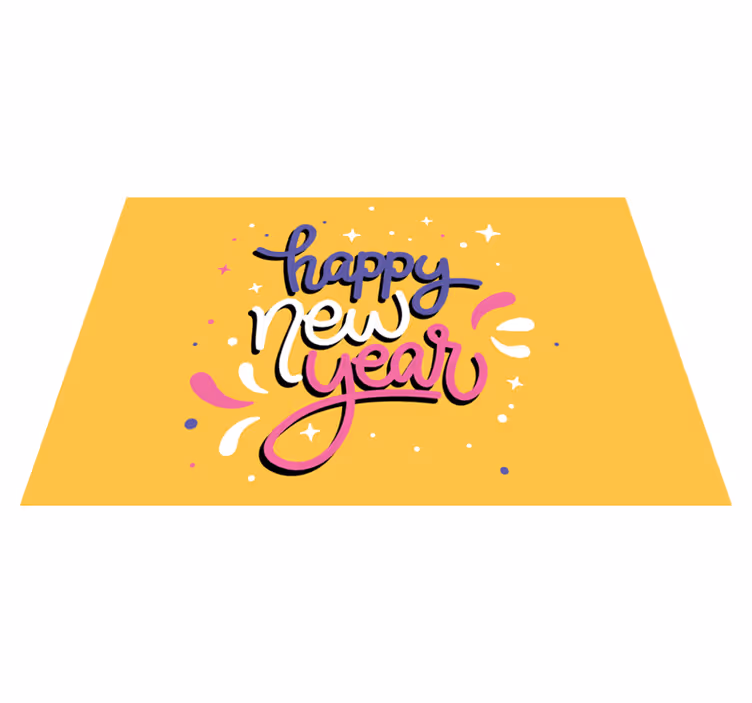 Christmas placemats with happy new year design - TenStickers