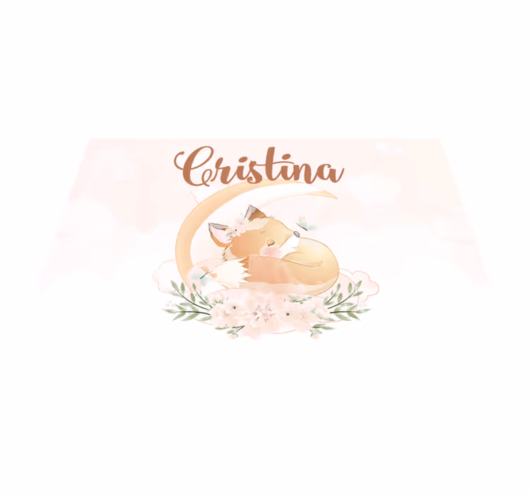 Personalised placemats with cute fox design - TenStickers