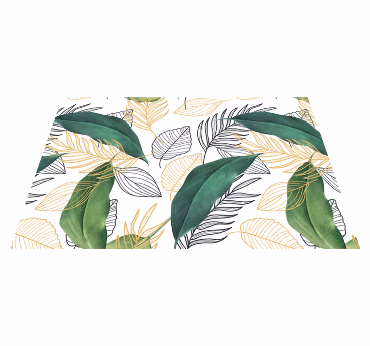 Textured placemats with lush green leaf design - TenStickers