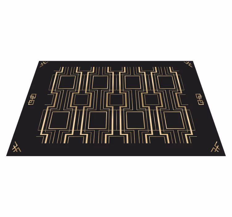 Modern placemats geometric black design - TenStickers