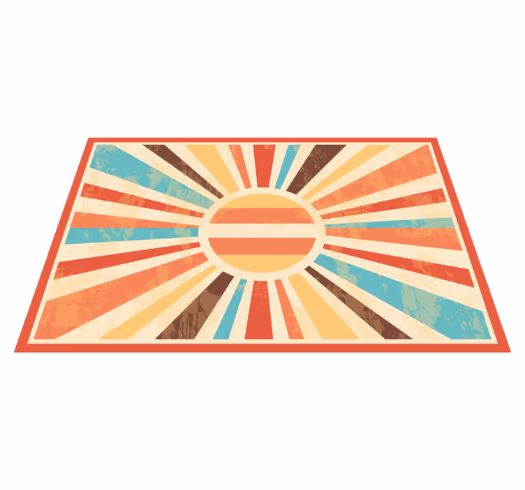 Modern placemats with vibrant sunburst design - TenStickers
