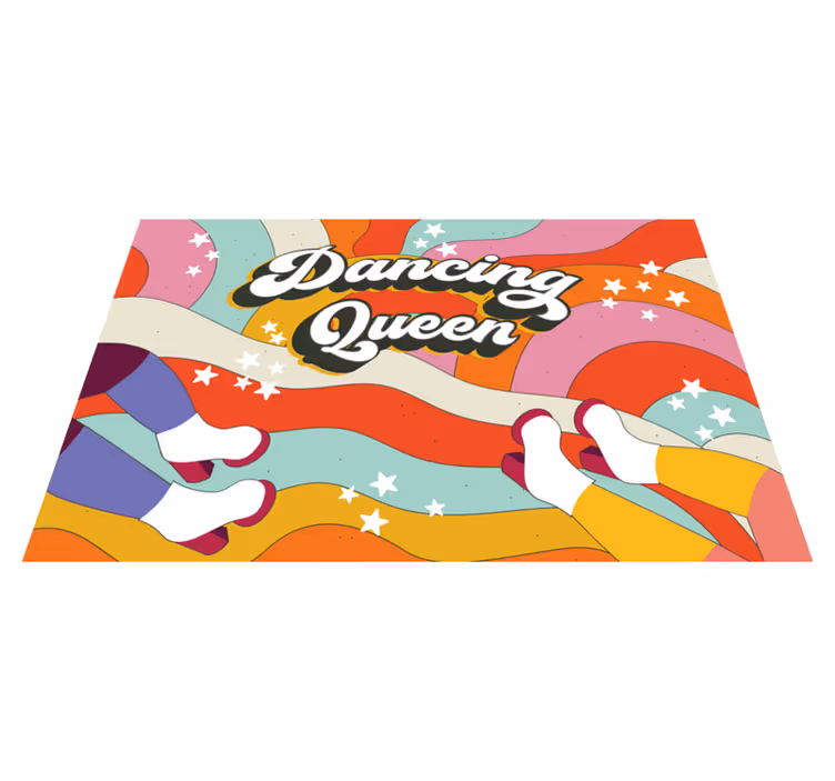 Quote placemats cheerful footprints display - TenStickers