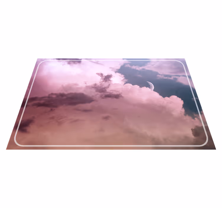 Modern placemats cloudy sky moon design - TenStickers