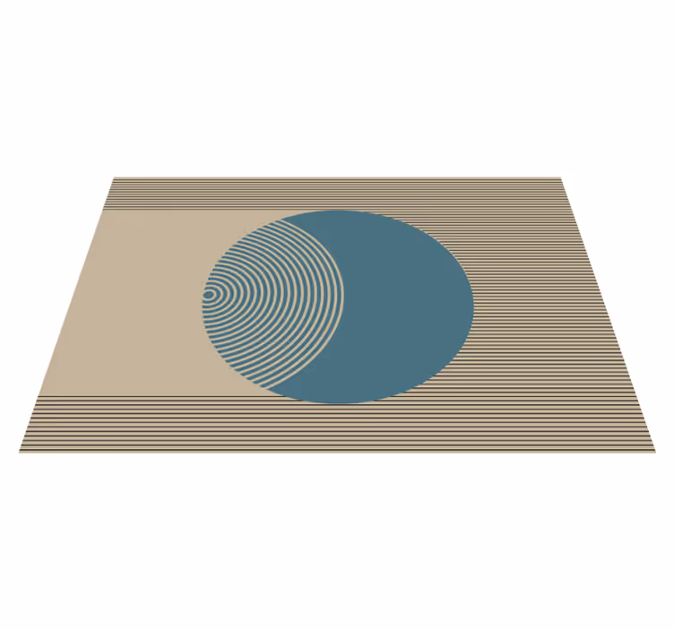 Modern placemats with geometric circle design - TenStickers