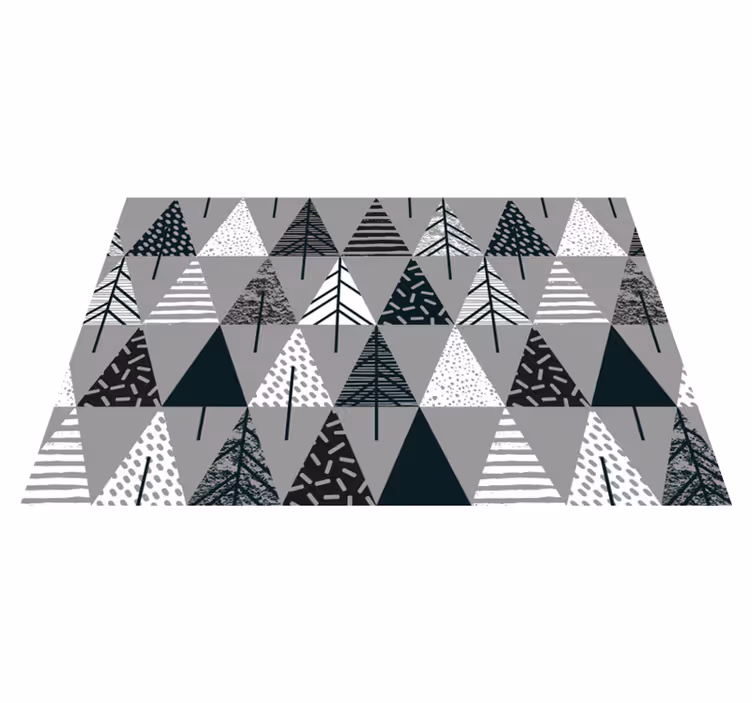 Christmas placemats with a stylized pine tree design - TenStickers