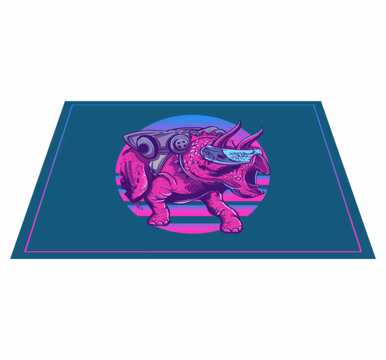 Original placemats stylized rhinosaur design - TenStickers