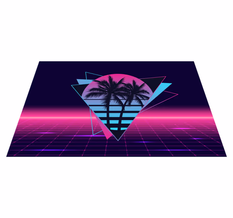 Modern placemats retro palm design - TenStickers