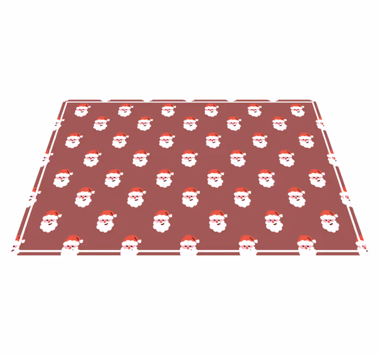 Christmas placemats with santa face design - TenStickers