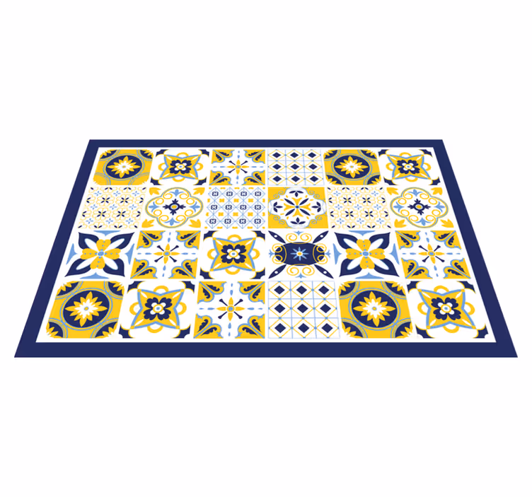 Textured placemats in vibrant tile designs - TenStickers