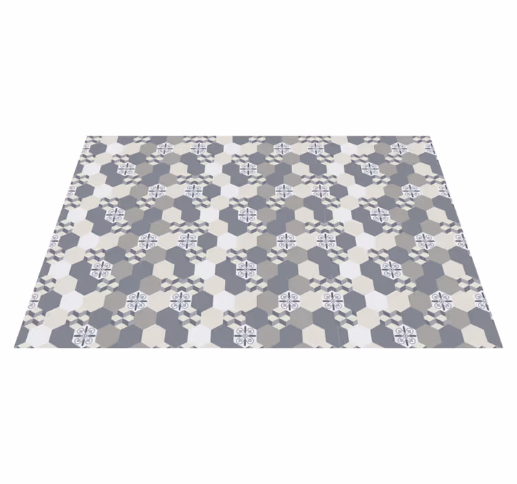 Textured placemats geometric hexagon design - TenStickers