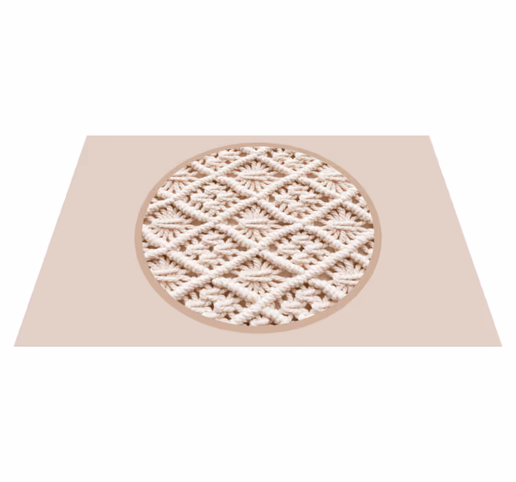 Textured placemats with elegant crochet design - TenStickers