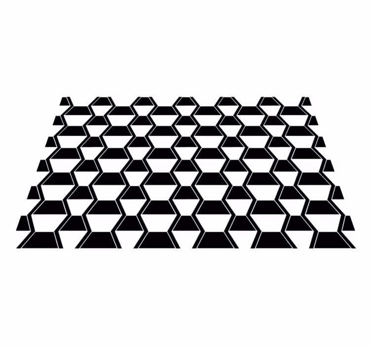 Black white hexagons textured placemats - TenStickers