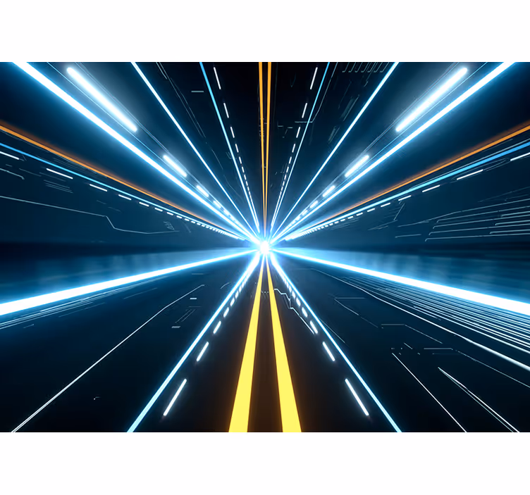 Futuristic Light Burst wall mural 3d - TenStickers