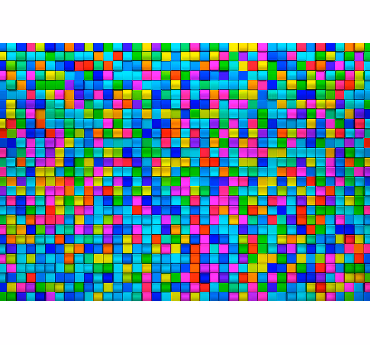 Colourful cubes Abstract Wall Murals - TenStickers