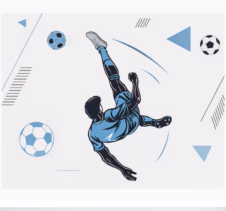 Blue player shooting wall mural teen bedroom - TenStickers
