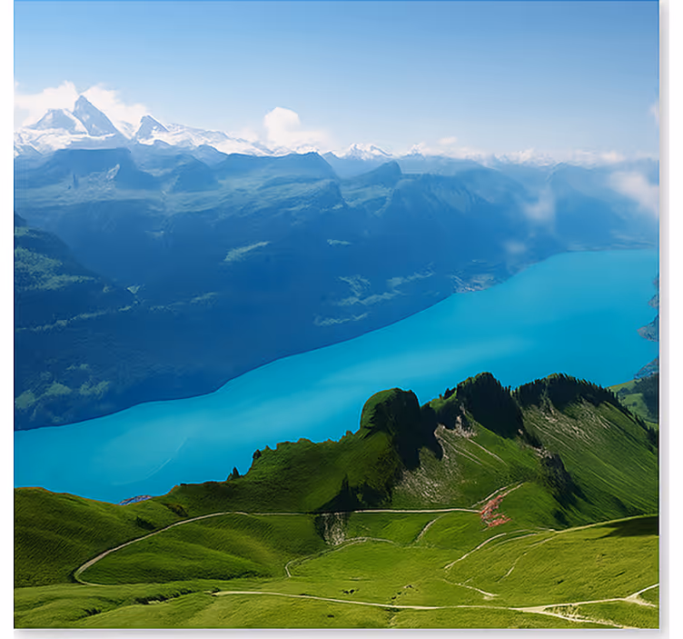 Snowy Alpine Peak wall mural mountain - TenStickers
