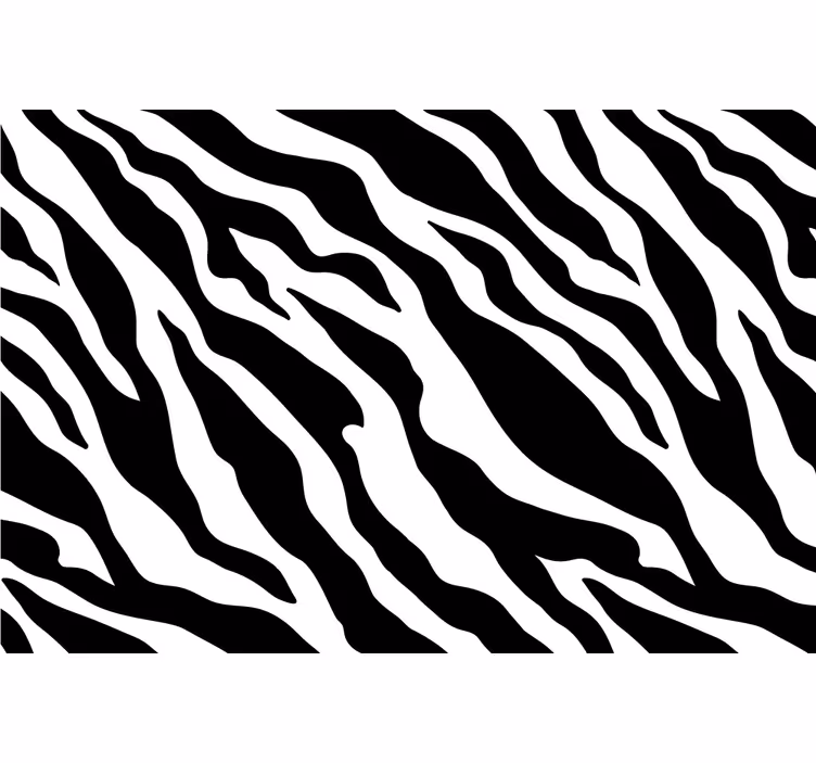 African wall mural black and white zebra print - TenStickers