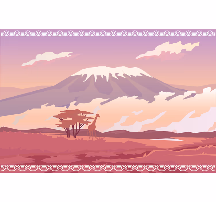 African wall mural kilimanjaro landscape design - TenStickers