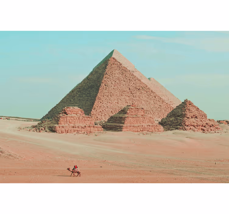 African wall mural pyramids aesthetic art - TenStickers