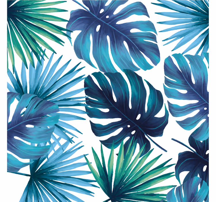Jungle wall mural tropical leaves california style - TenStickers