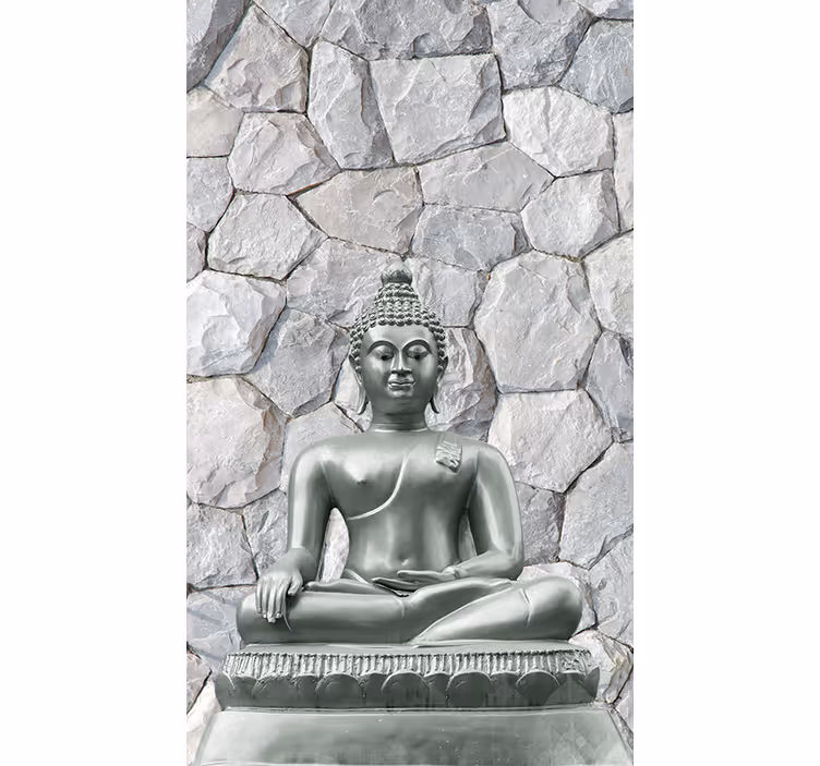 Wall mural buddha stone effect design - TenStickers