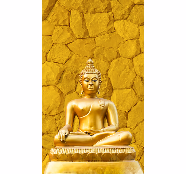 Wall mural buddha golden buddha art decor - TenStickers