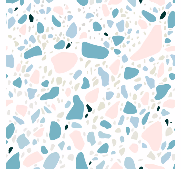 Wall mural bathroom terrazzo tile design - TenStickers
