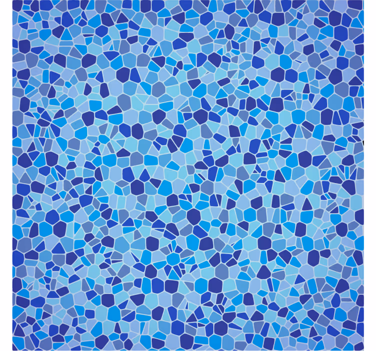 Wall mural bathroom blue mosaic tiles - TenStickers
