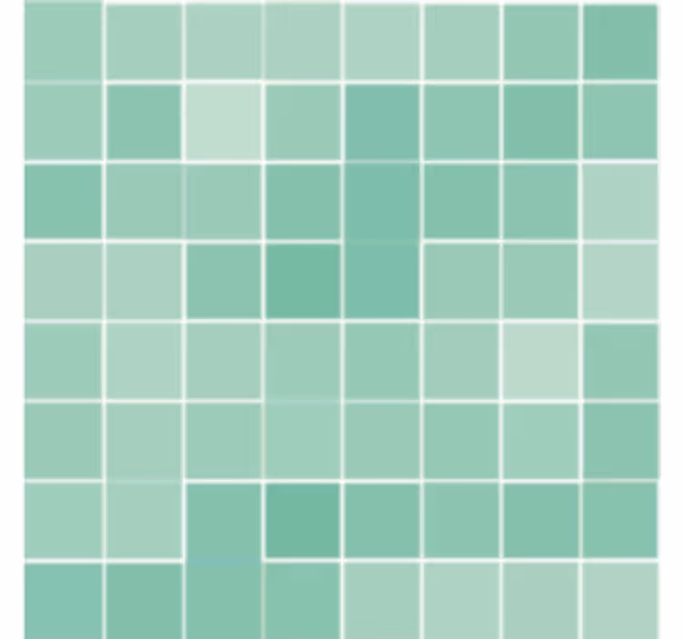 Wall mural bathroom abstract square tile - TenStickers