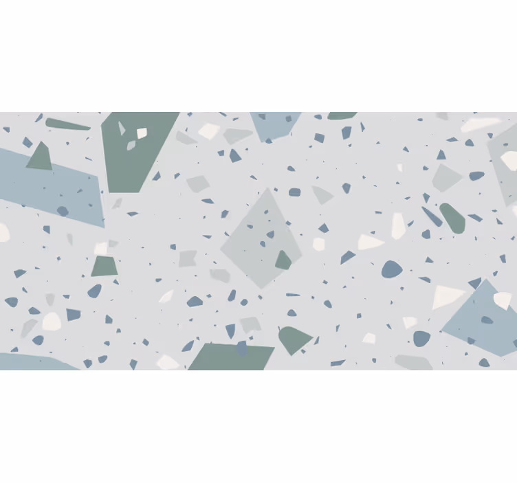 Wall mural bathroom blue and white terrazzo - TenStickers