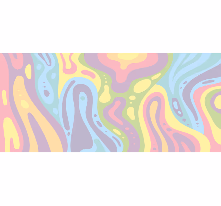 Wall mural bathroom colourful lava lamp effect - TenStickers
