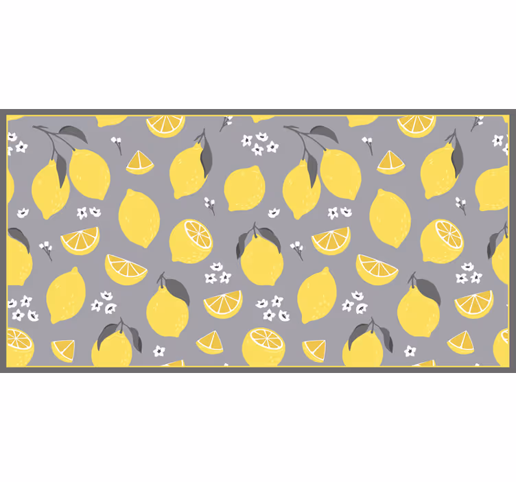 Wall mural kitchen tropical lemon design - TenStickers