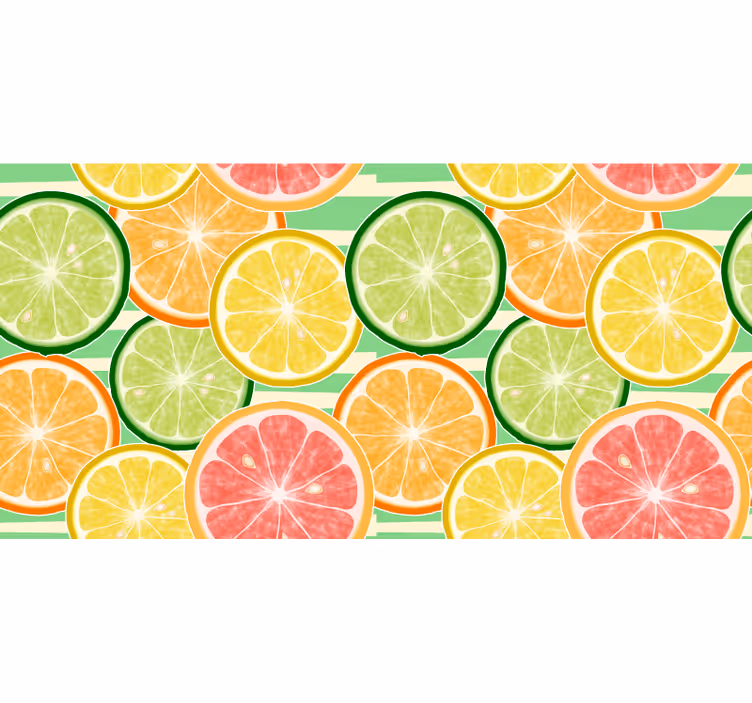 Wall mural kitchen citrus fruits design - TenStickers