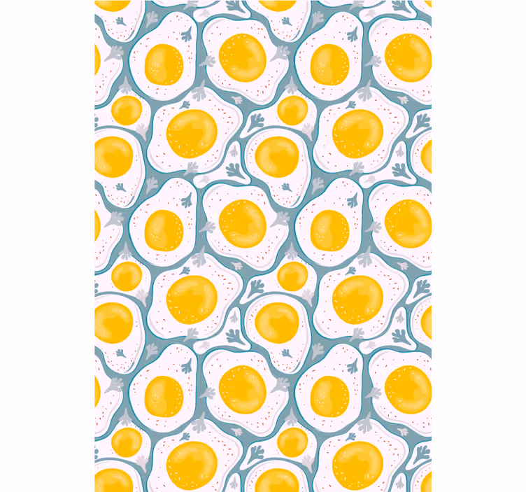 Wall mural kitchen nordic egg design - TenStickers