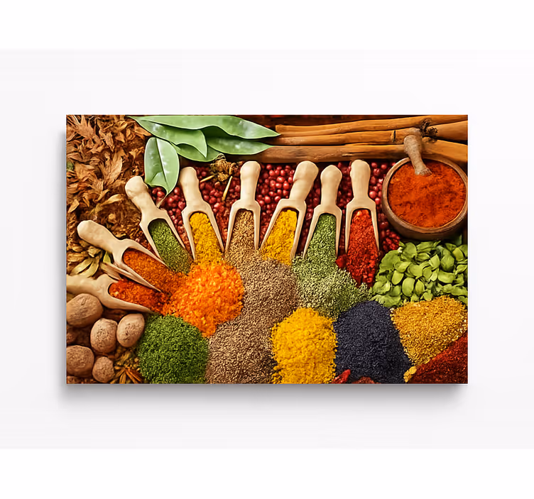 Wall mural kitchen realistic spices design - TenStickers