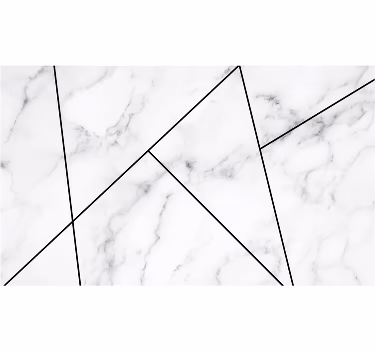 Wall mural kitchen white elegant marble design - TenStickers