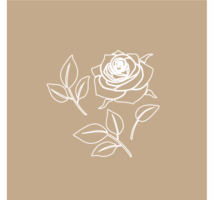 Beige wall mural detailed rose pattern beige background - TenStickers
