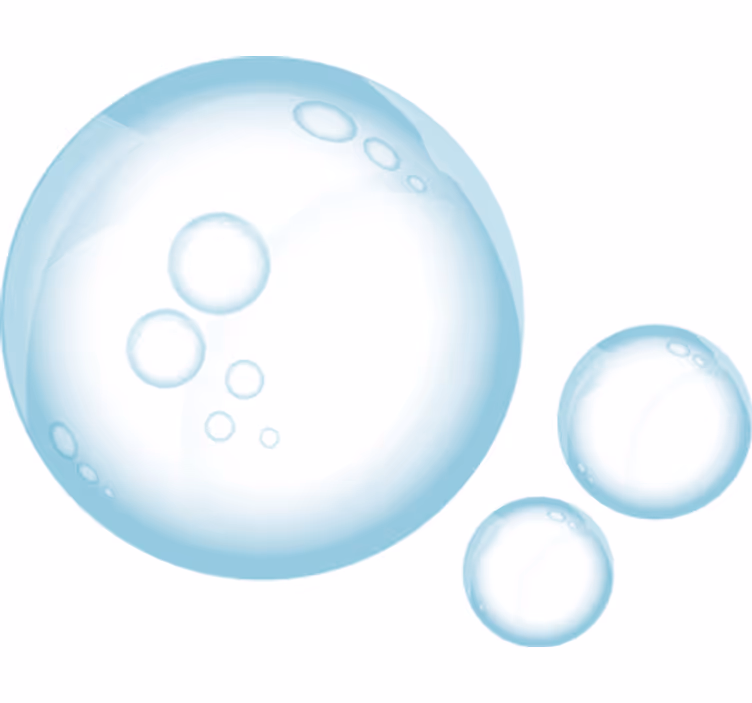 White wall mural bubble trio vinyl decor - TenStickers