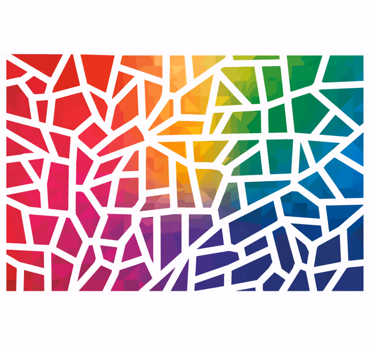 Wall mural entrance colorful mosaic - TenStickers