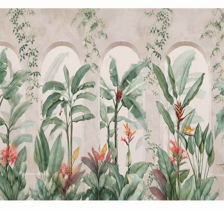Wall mural nature featuring natural palm trees - TenStickers