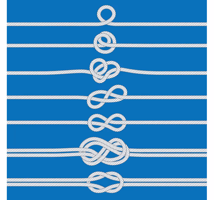 Wall mural blue nautical knots - TenStickers