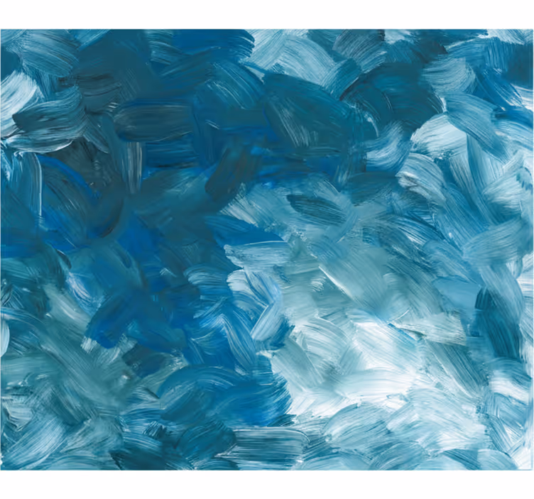 Wall mural blue blue abstract brush stroke - TenStickers