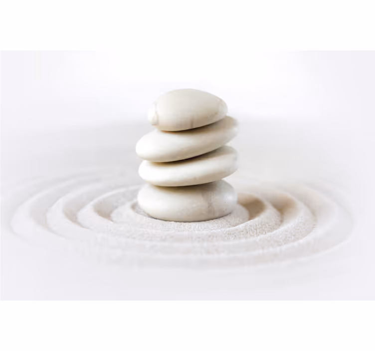 Wall mural entrance zen stones - TenStickers