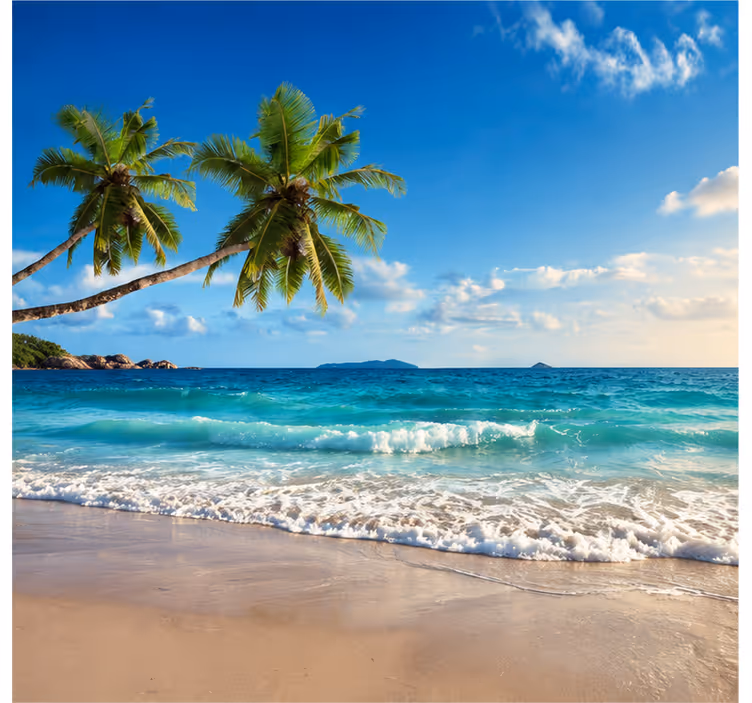 Under the sea wall mural beach scene - TenStickers