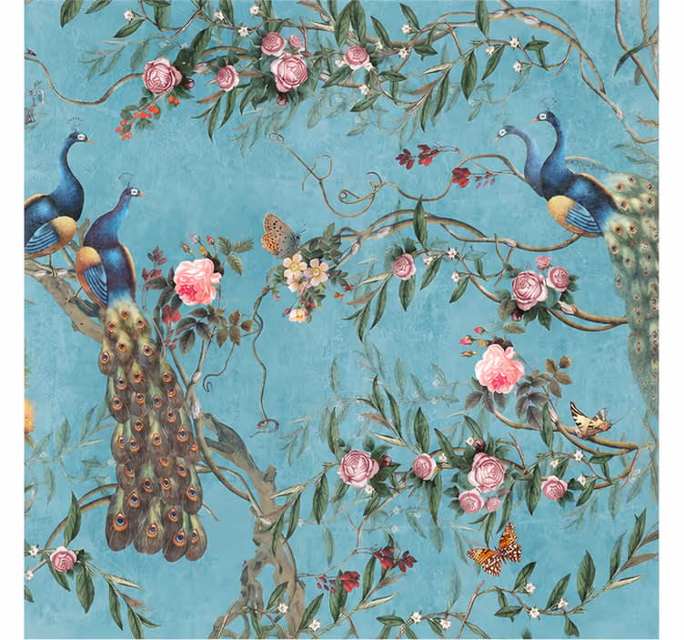 Wall mural nature peacock jungle - TenStickers