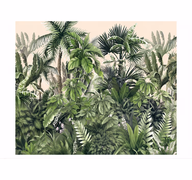 Wall mural nature thick tropical jungle - TenStickers