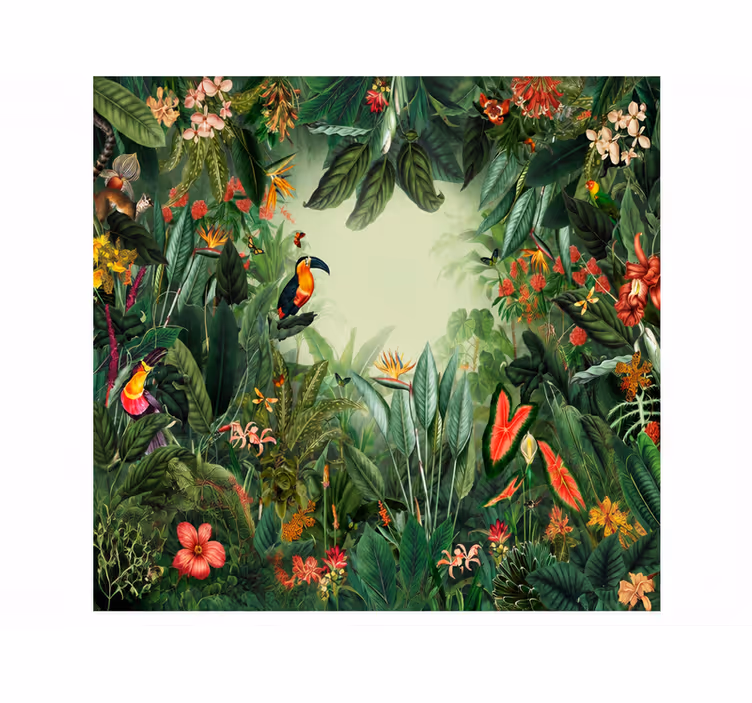 Wall mural nature exotic garden design - TenStickers