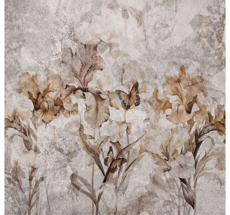 Wall mural nature cozy autumn blooms - TenStickers